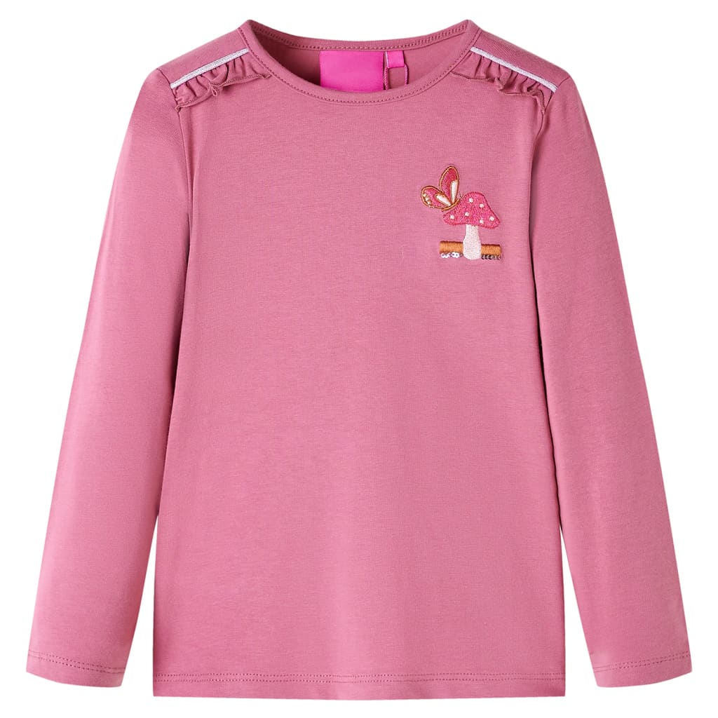 Vidaxl Child's Shirt avec manches longues 104 framboises Couleur