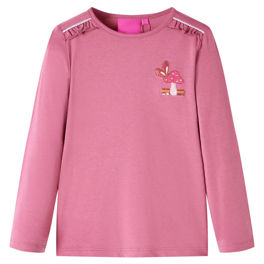 Vidaxl Child's Shirt à manches longues 116 Couleur de framboises