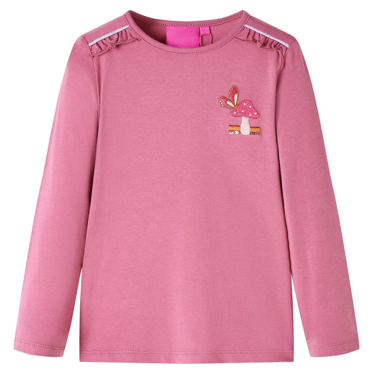 Vidaxl Child's Shirt à manches longues 140 Couleur de framboises