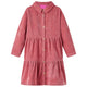Vidaxl Robe pour enfants avec manches longues Velvet 104 vieux rose