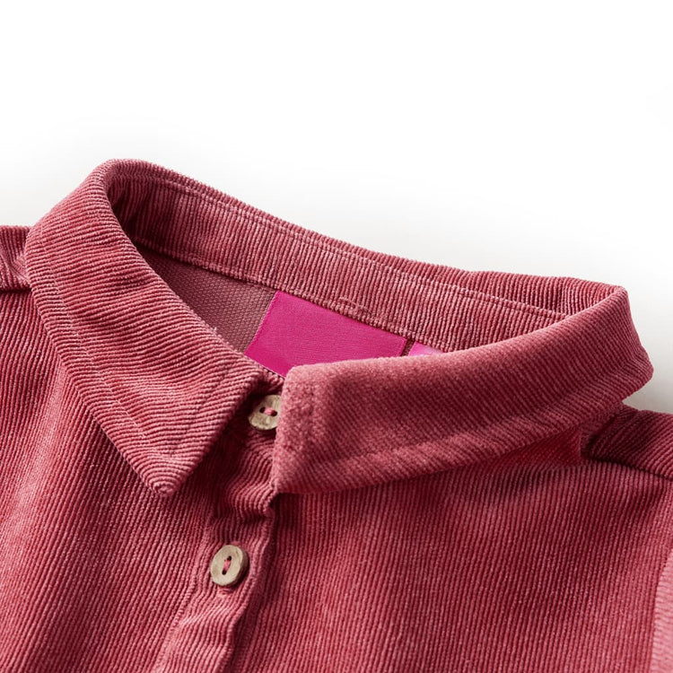 Vidaxl Robe pour enfants avec manches longues Velvet 104 vieux rose