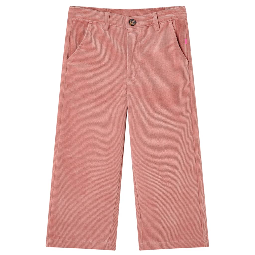 Vidaxl Kinderbroek 116 Rib Velvet Old Pink