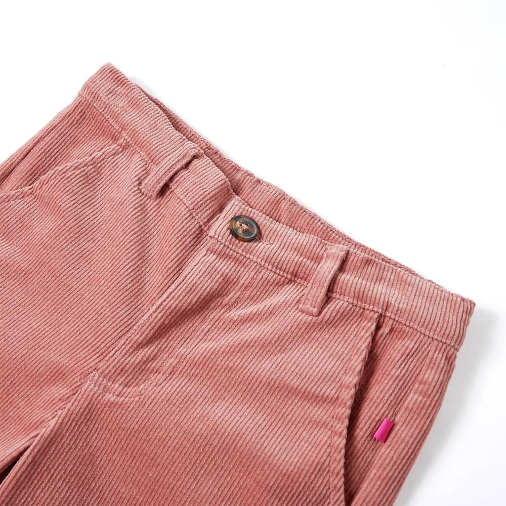 Vidaxl Kinderbroek 116 Rib Velvet Old Pink