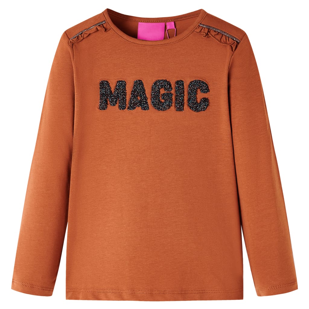 Vidaxl Children's Shirt à manches longues 104 colored cognac