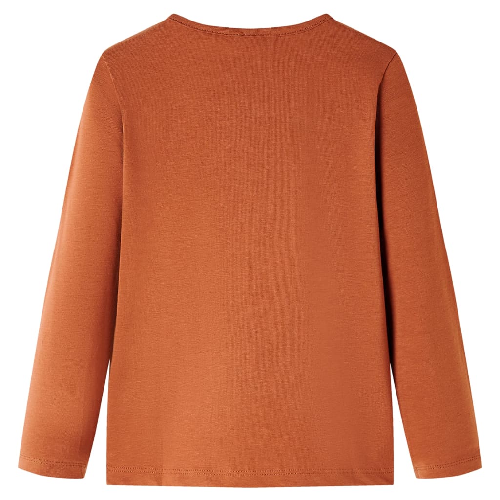 Vidaxl Children's Shirt à manches longues 116 cognac colorée