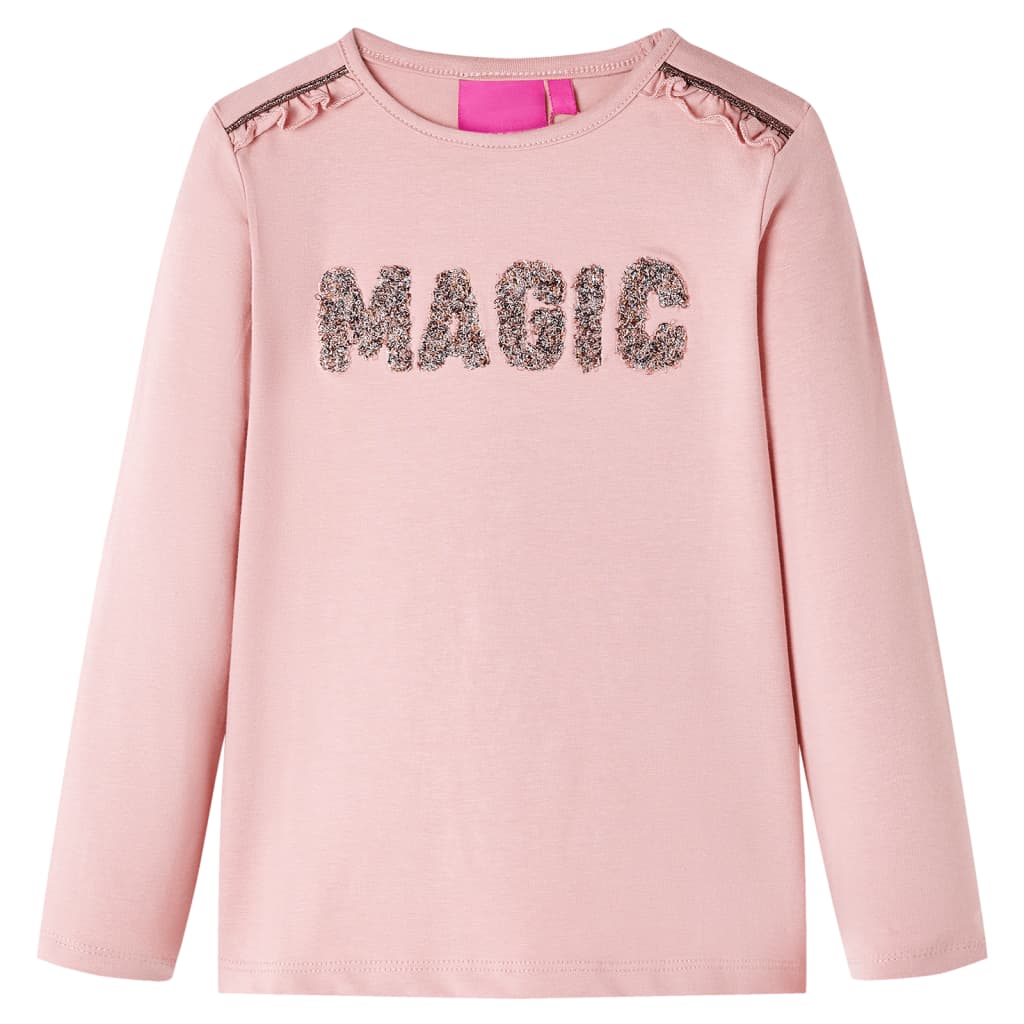 Vidaxl Child's Shirt à manches longues 92 rose clair