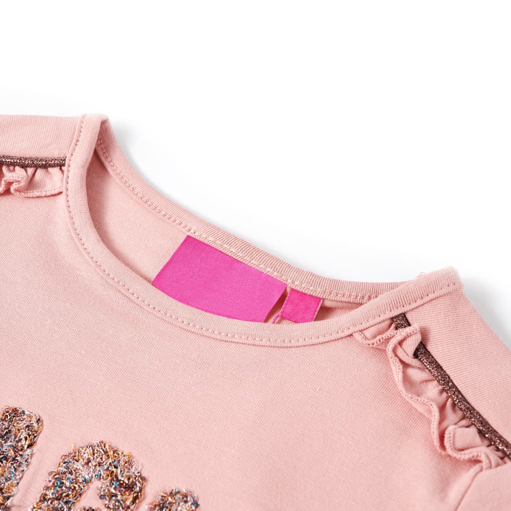 Vidaxl Child's Shirt à manches longues 92 rose clair