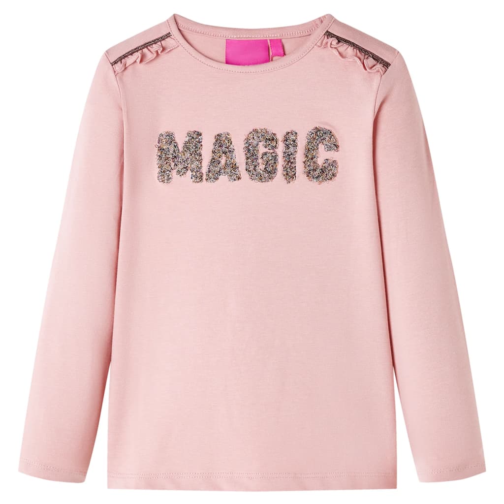 Vidaxl Child's Shirt à manches longues 104 rose clair