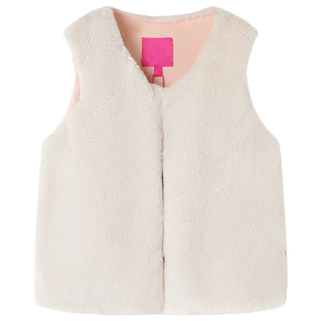 Veste pour enfants Vidaxl 92 kunstvacht beige