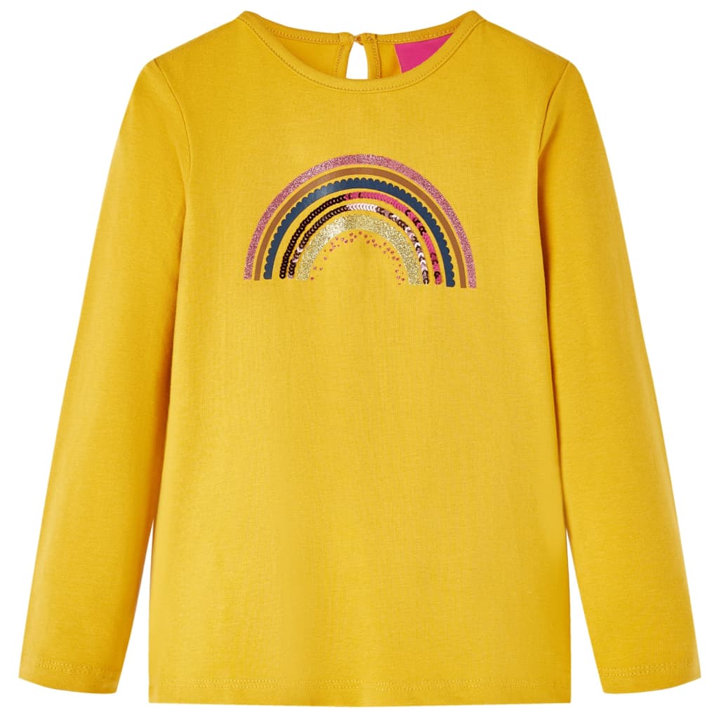 Vidaxl Children's Shirt avec manches longues 104 Ochère -colored