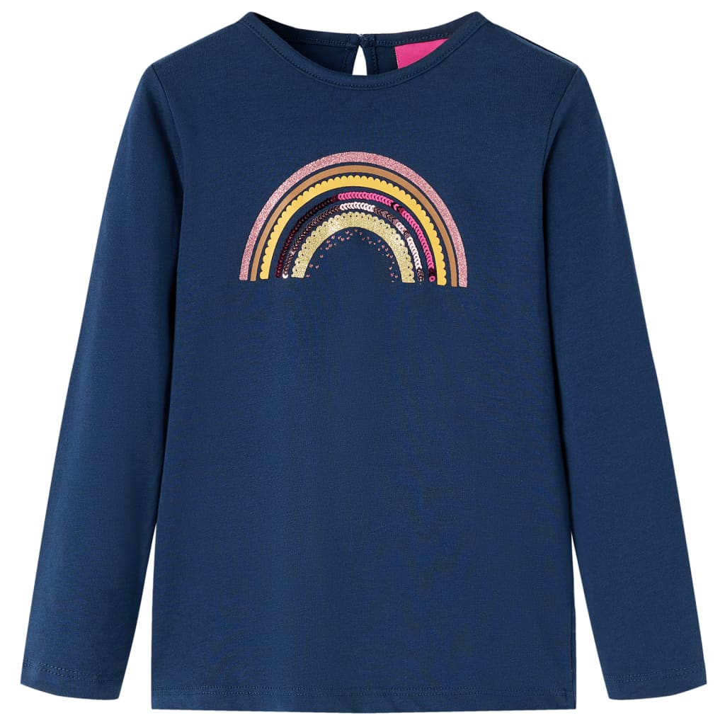 Vidaxl Child's Shirt à manches longues 104 bleu marine