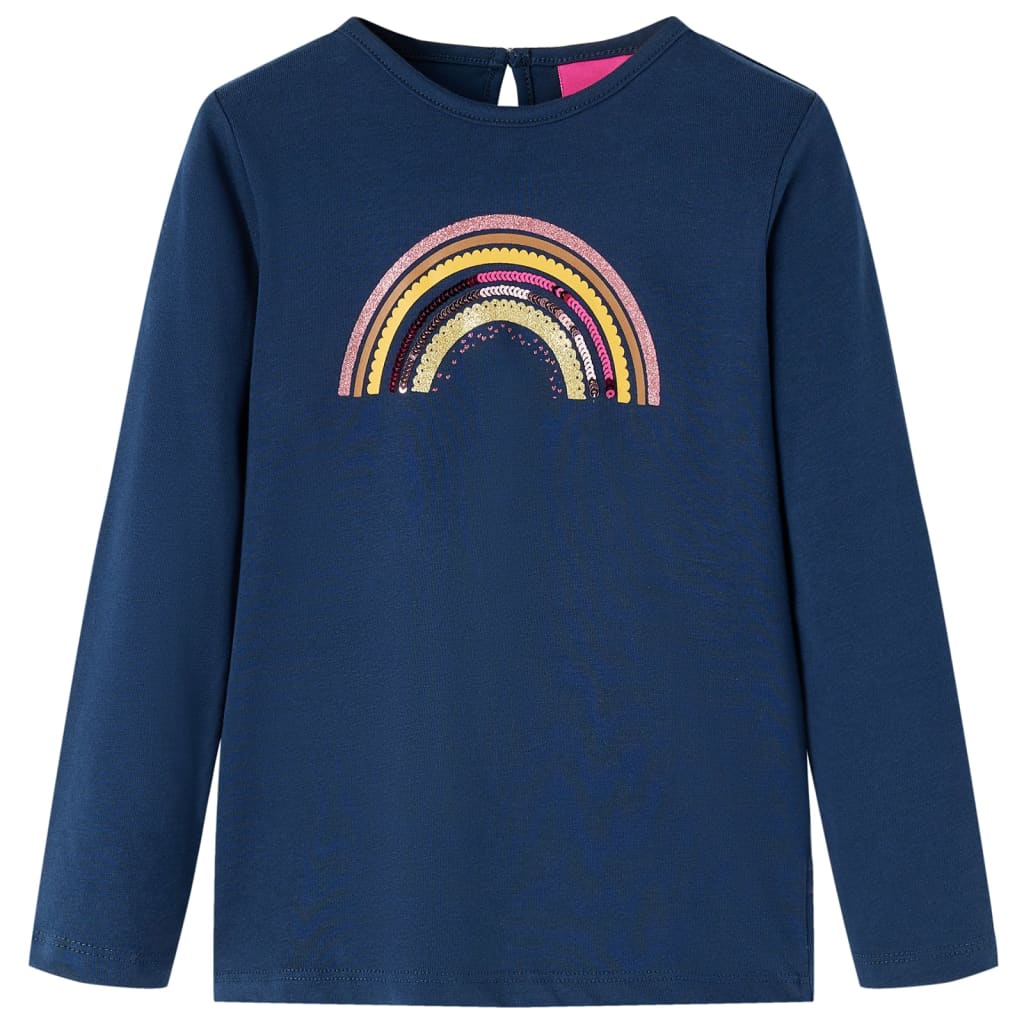 Vidaxl Child's Shirt à manches longues 140 bleu marine
