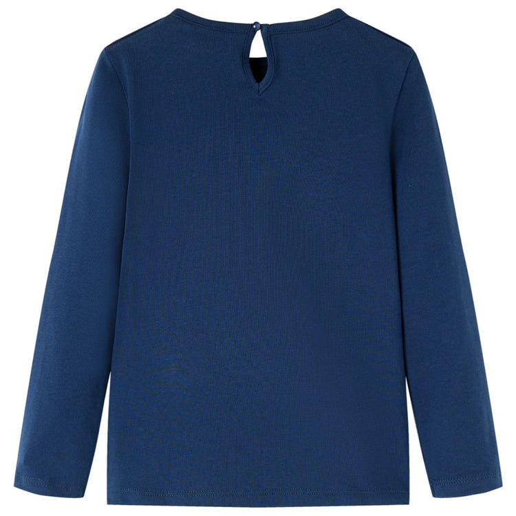 Vidaxl Child's Shirt à manches longues 140 bleu marine