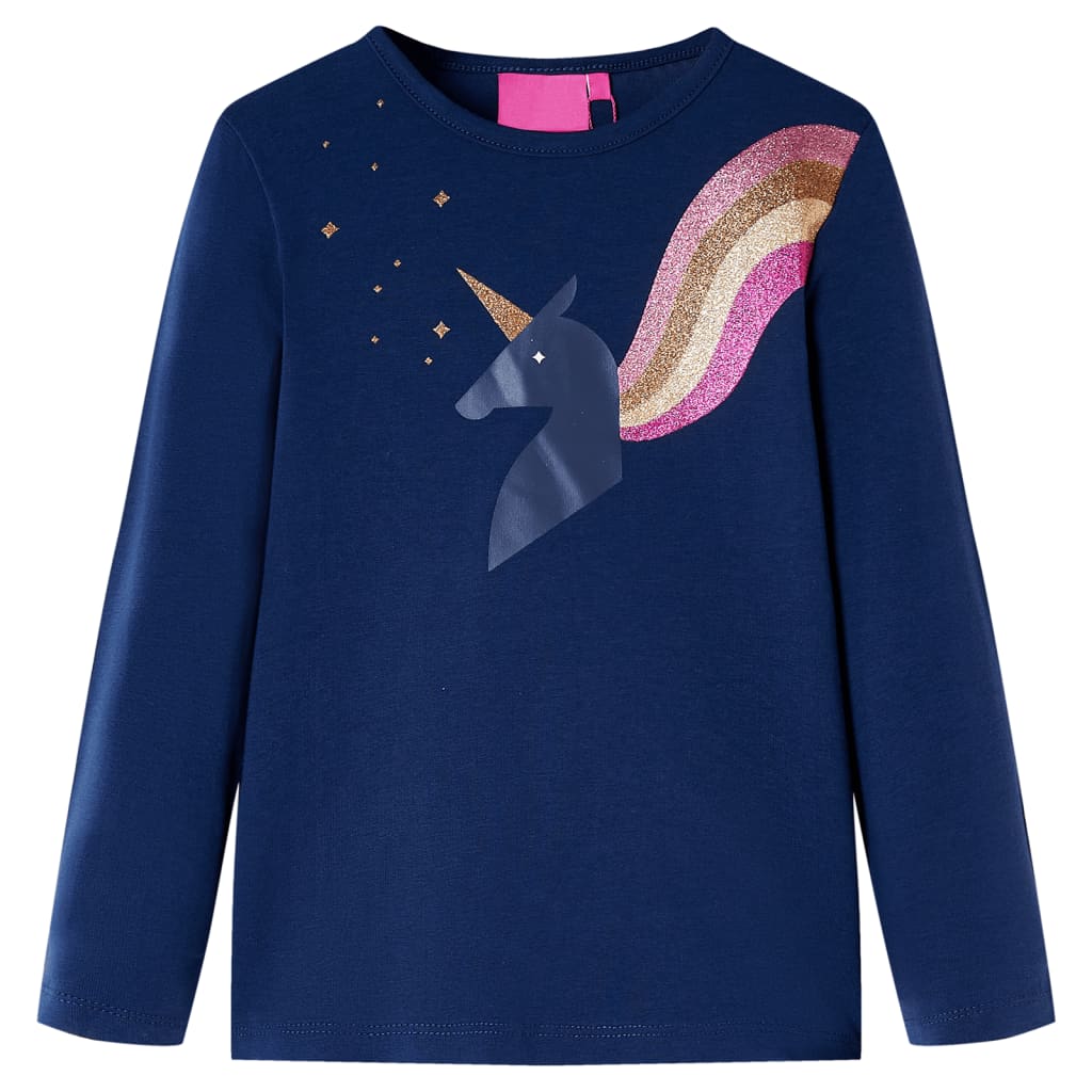 Vidaxl Child's Shirt à manches longues 116 bleu marine