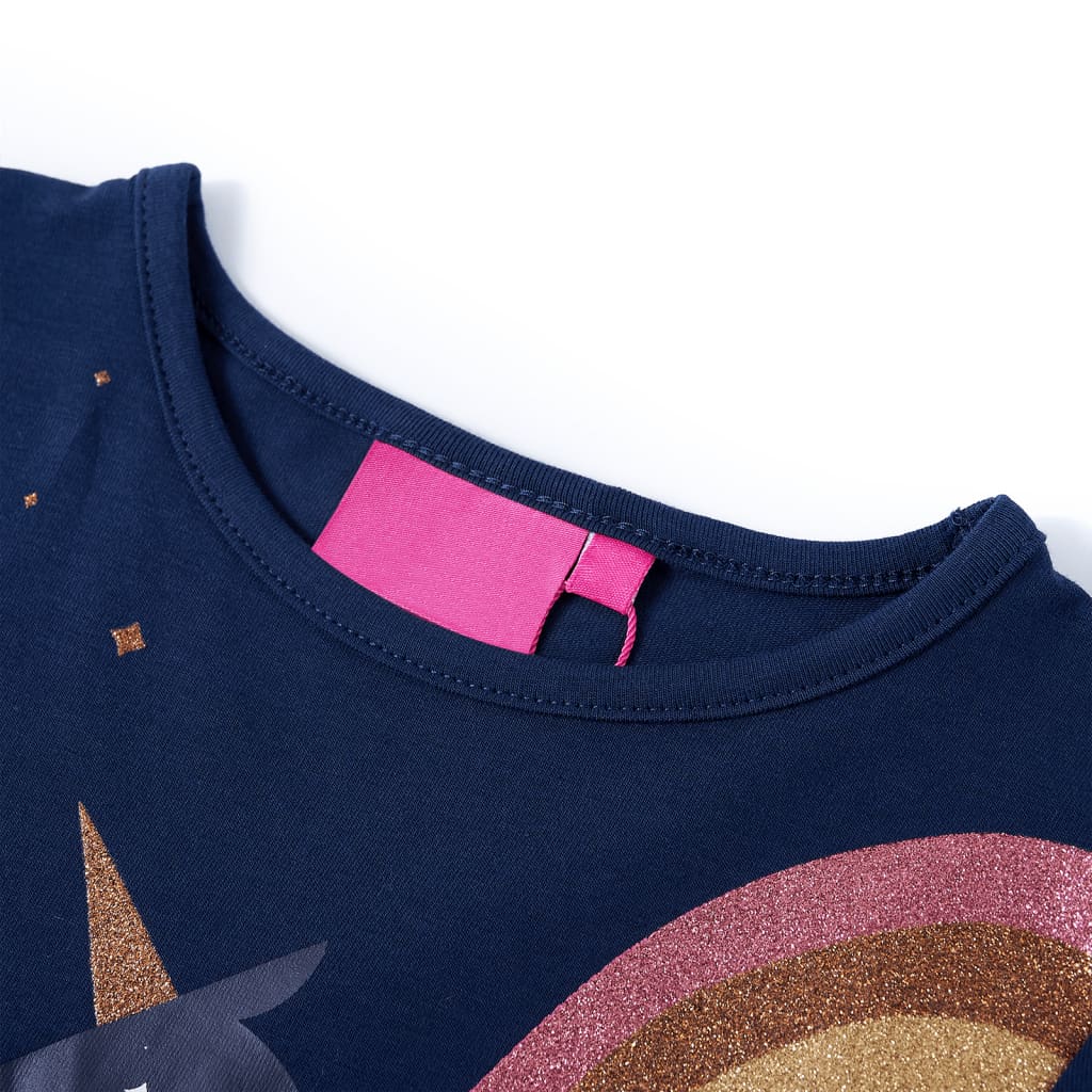Vidaxl Child's Shirt à manches longues 140 bleu marine