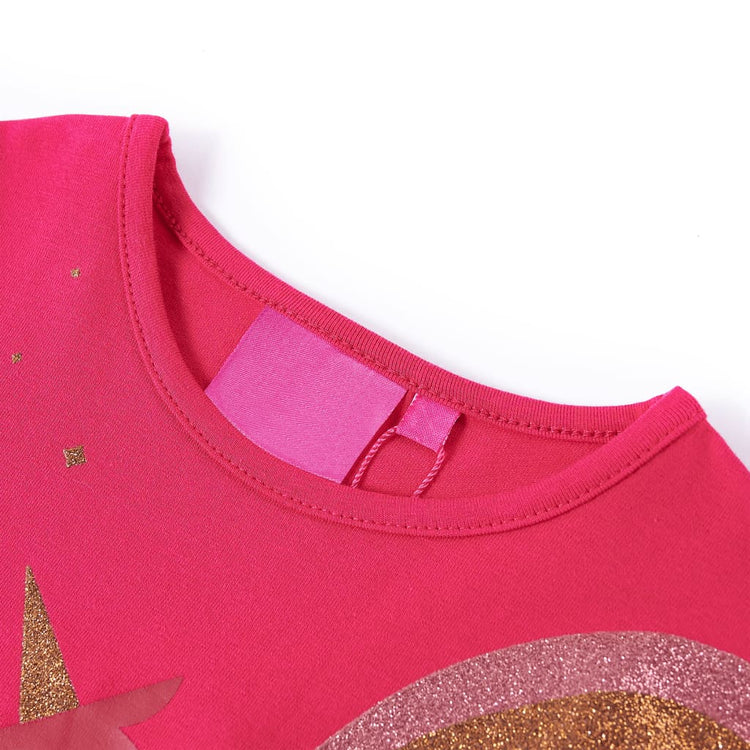 Vidaxl Child's Shirt à manches longues 116 rose vif