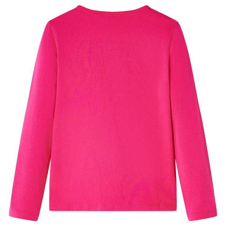 Vidaxl Child's Shirt à manches longues 128 rose vif