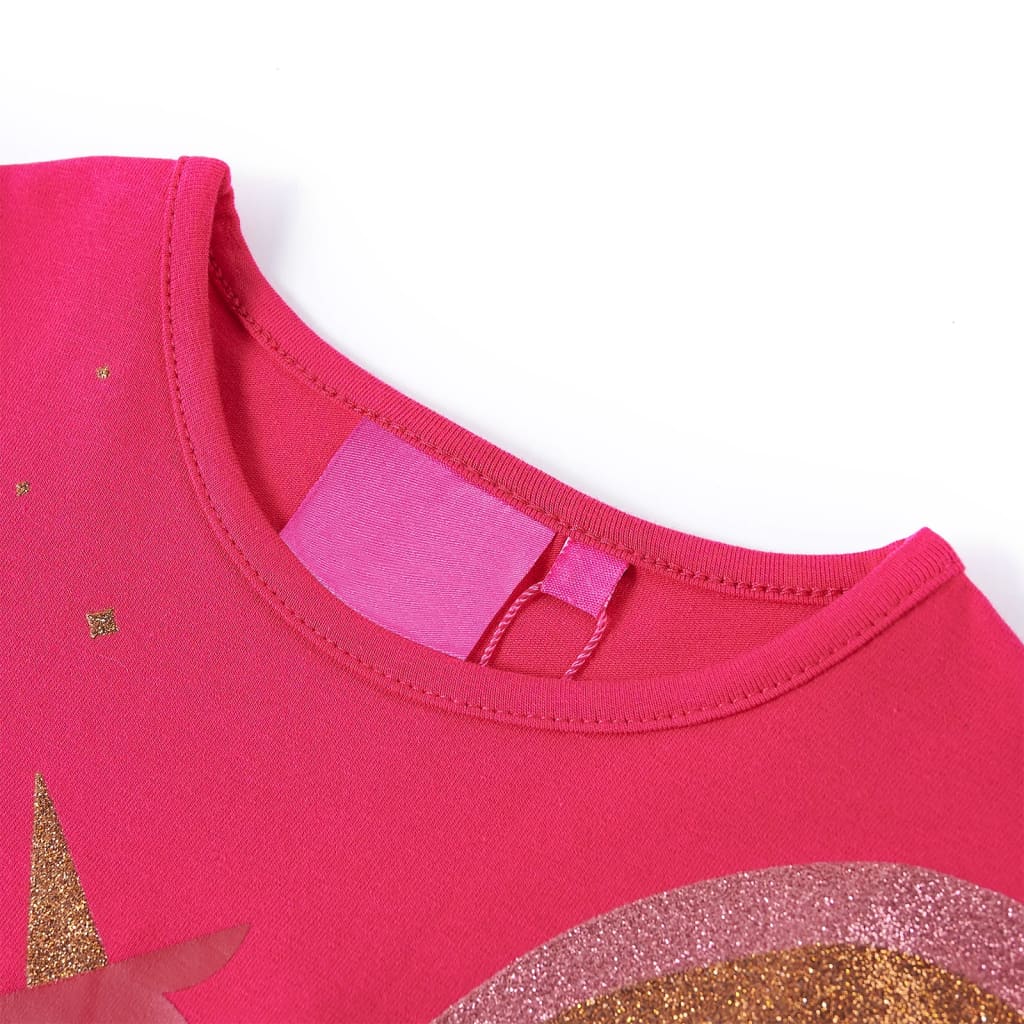 Vidaxl Child's Shirt à manches longues 128 rose vif