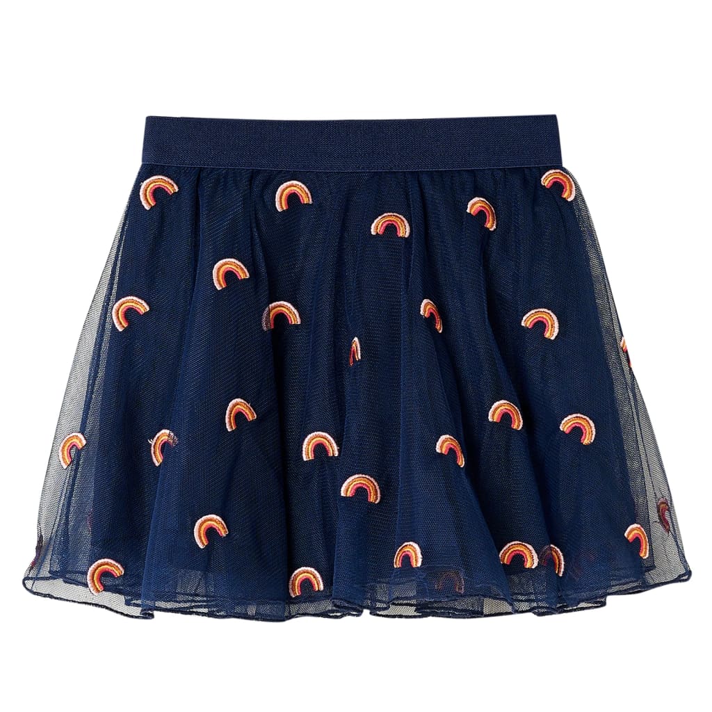 Vidaxl Jupe pour enfants avec tulle 104 bleu marine