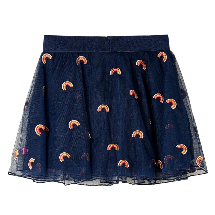 Vidaxl Jupe pour enfants avec tulle 104 bleu marine
