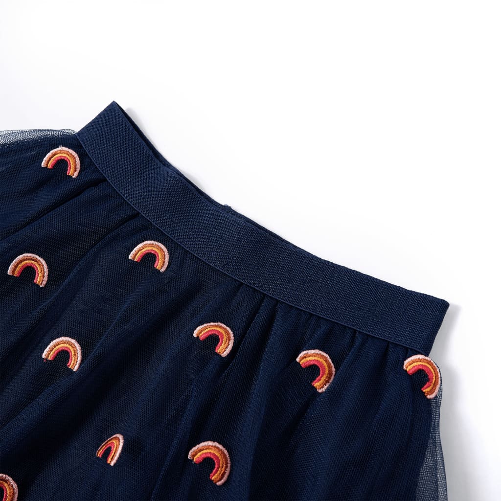 Vidaxl Jupe pour enfants avec tulle 104 bleu marine