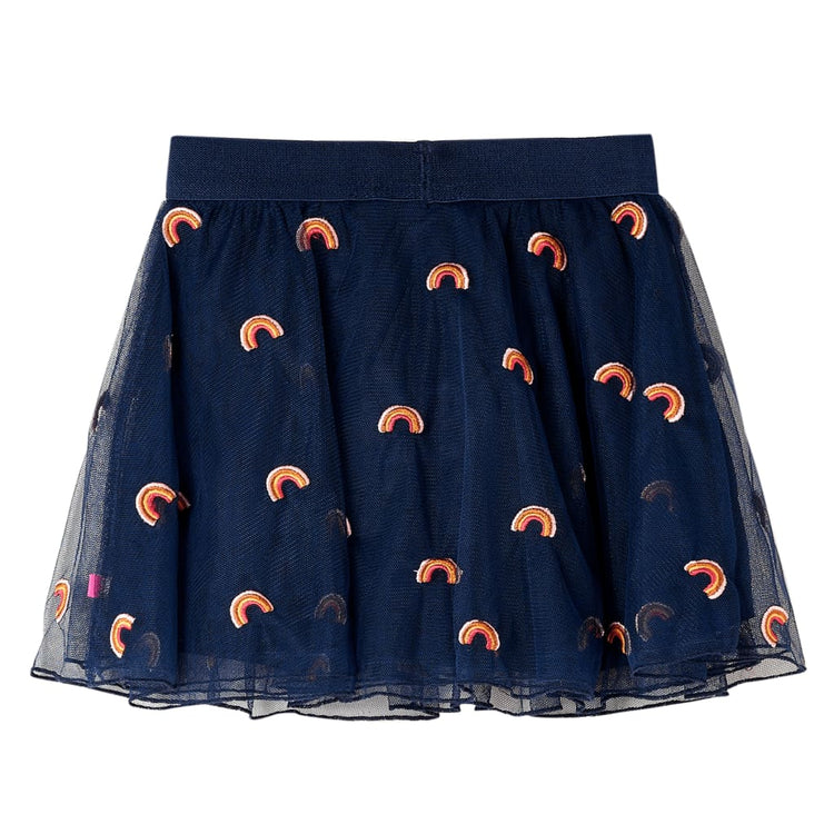 Vidaxl Jupe pour enfants avec tulle 140 bleu marine