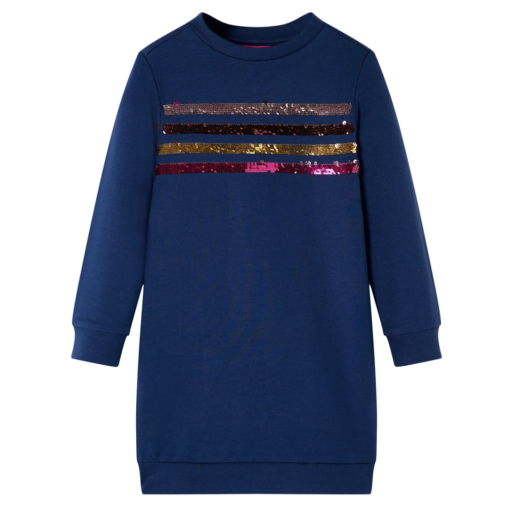 Vidaxl Robe pour enfants 128 bleu marine