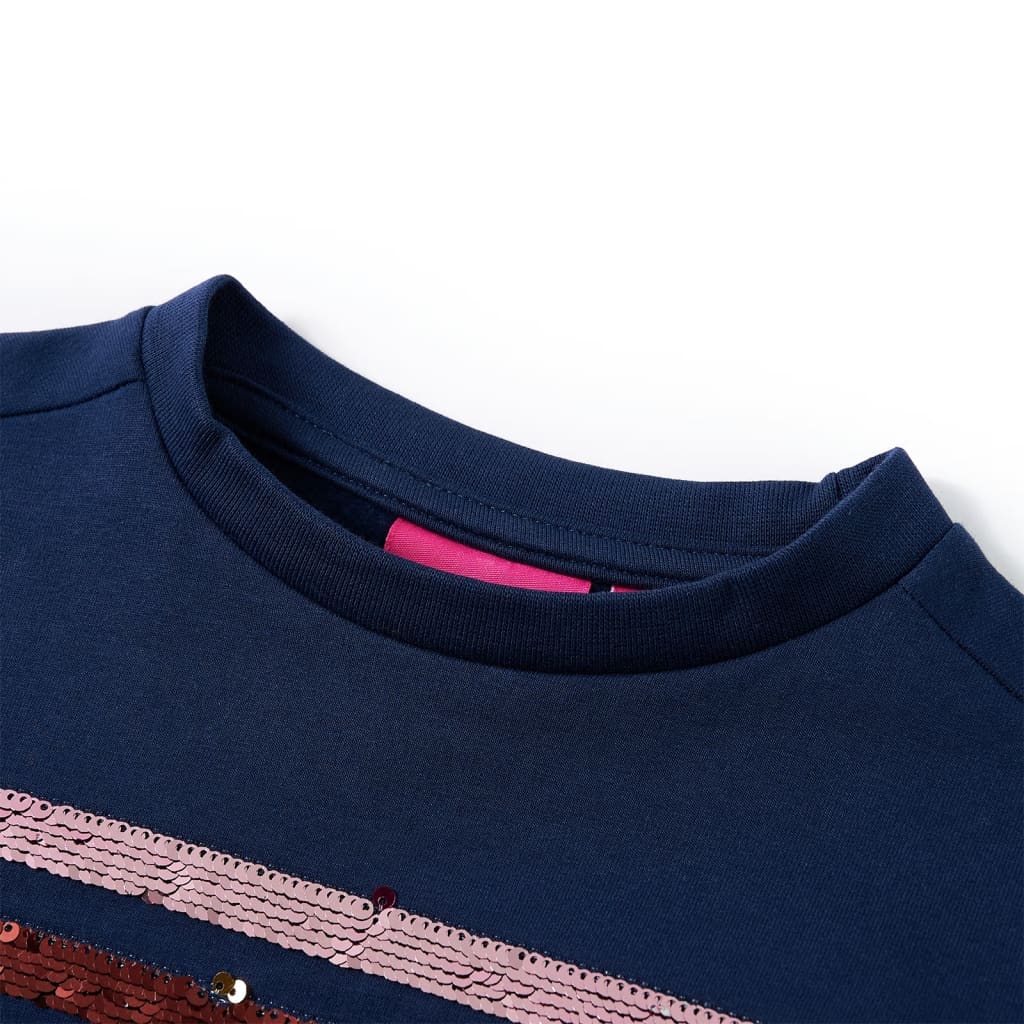 Vidaxl Robe pour enfants 128 bleu marine