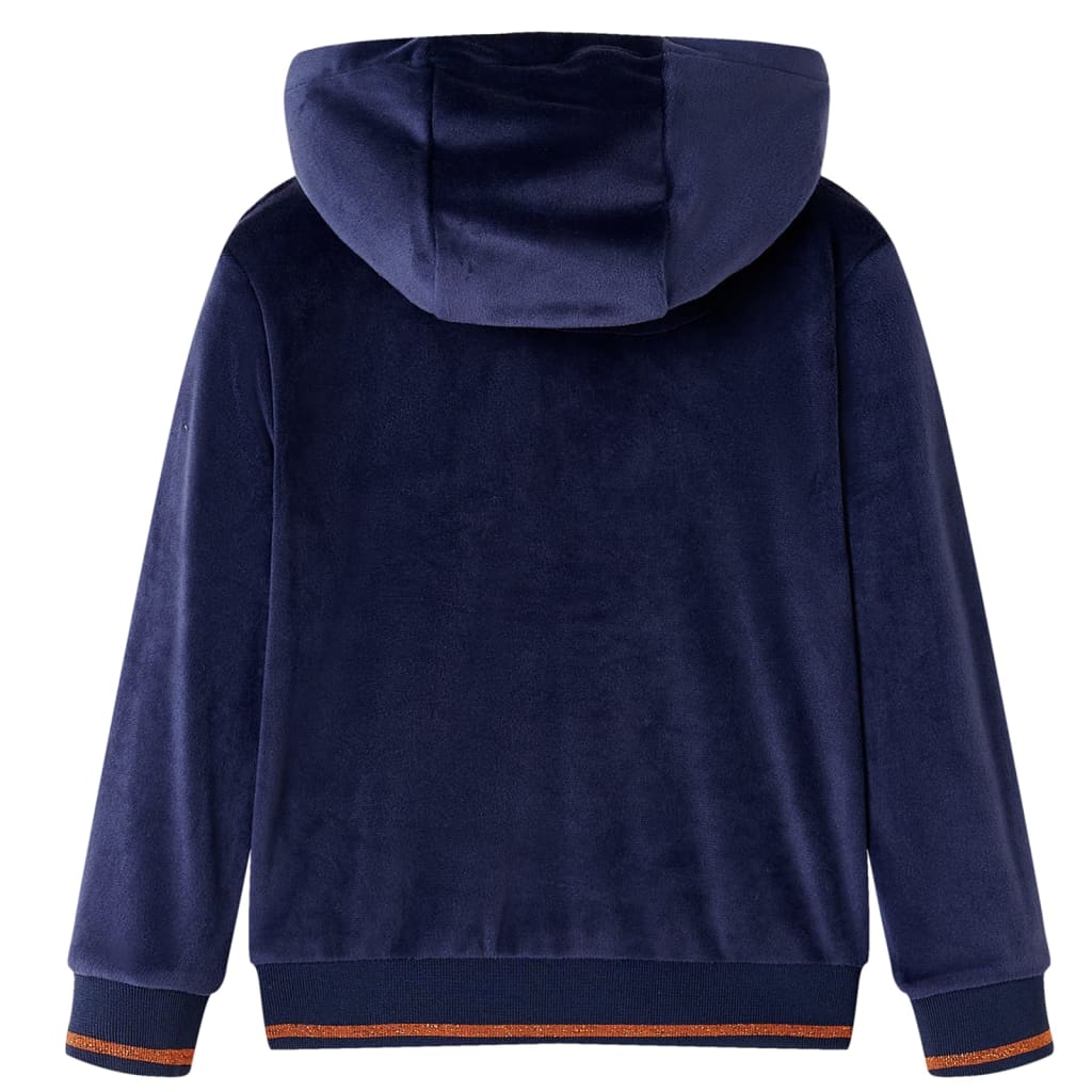 Veste pour enfants vidaxl avec capuche 104 bleu marine