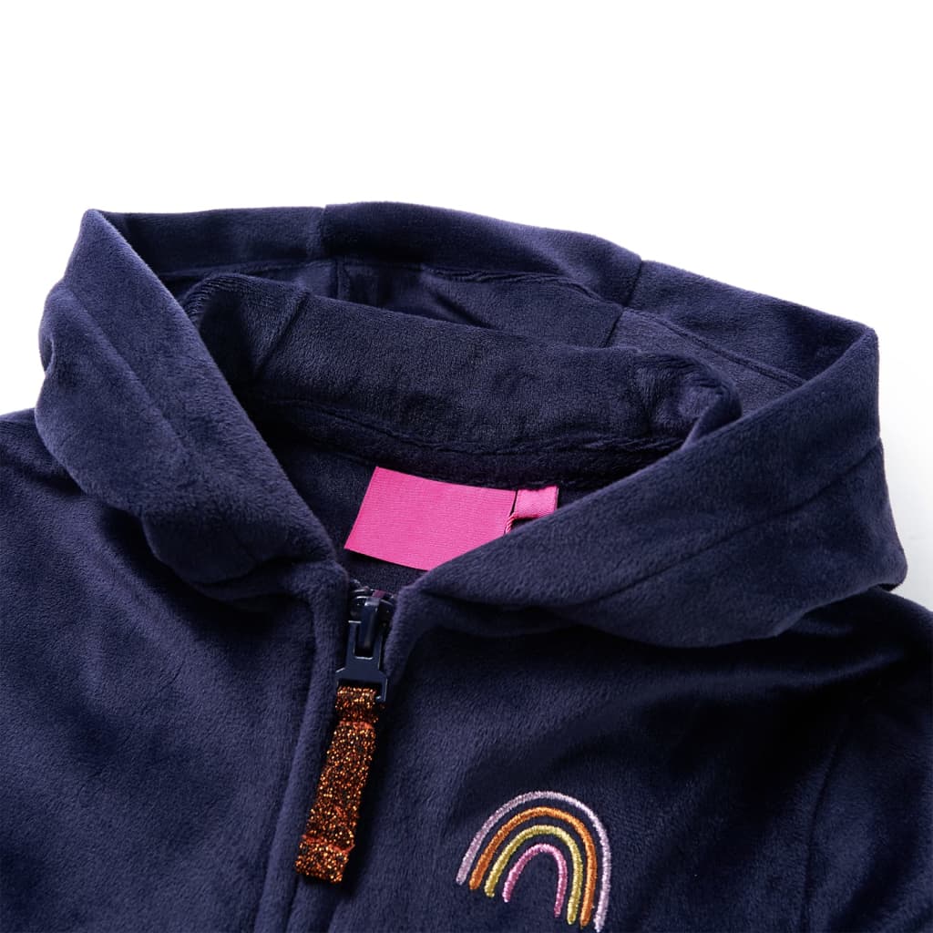 Veste pour enfants vidaxl avec capuche 104 bleu marine