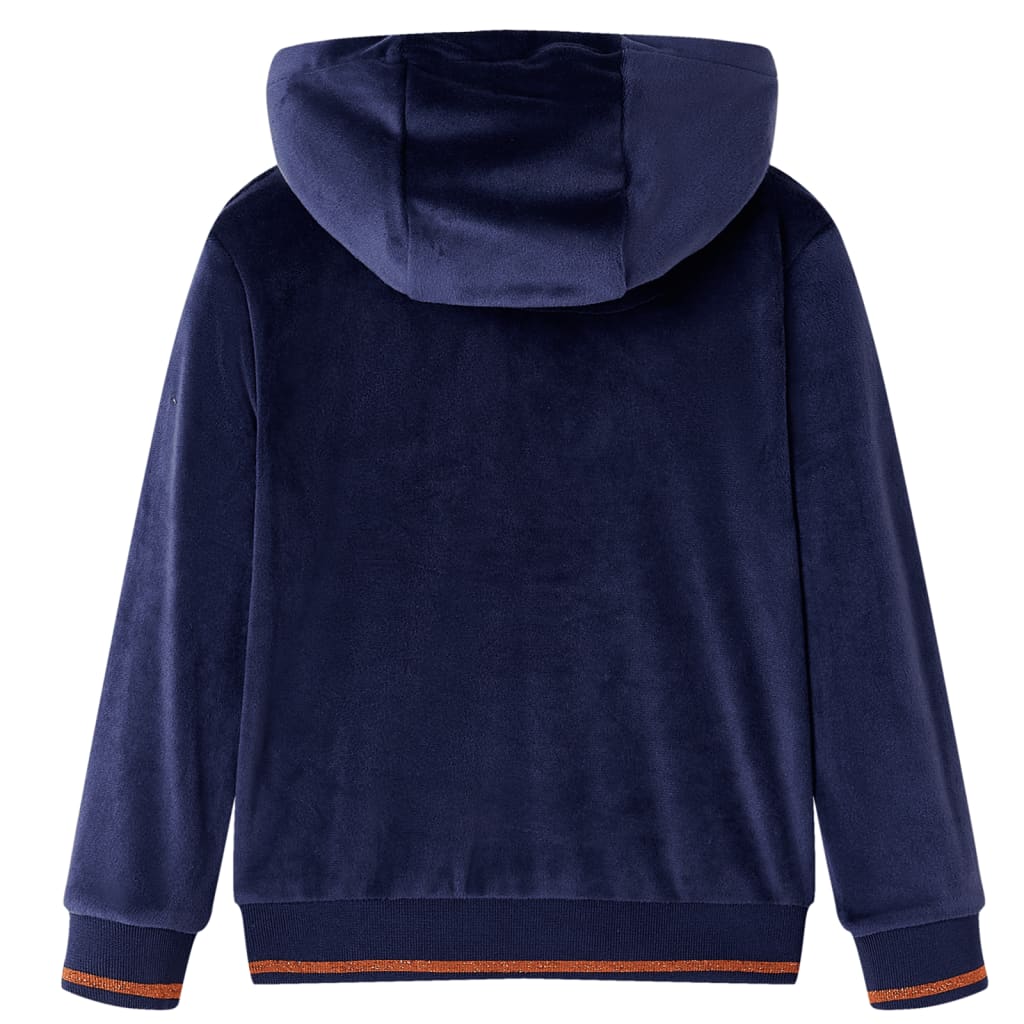Veste pour enfants Vidaxl avec capuche 116 bleu marine