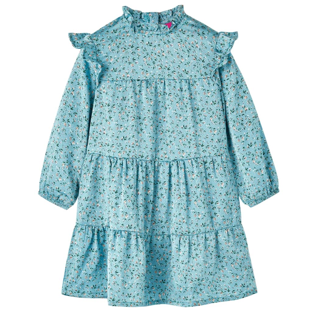 Vidaxl Robe pour enfants à manches longues 140 bleu