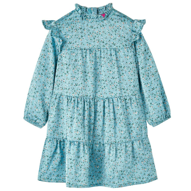Vidaxl Robe pour enfants à manches longues 140 bleu