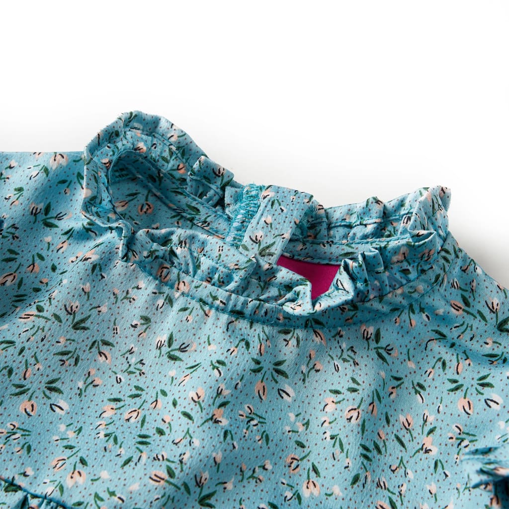 Vidaxl Robe pour enfants à manches longues 140 bleu