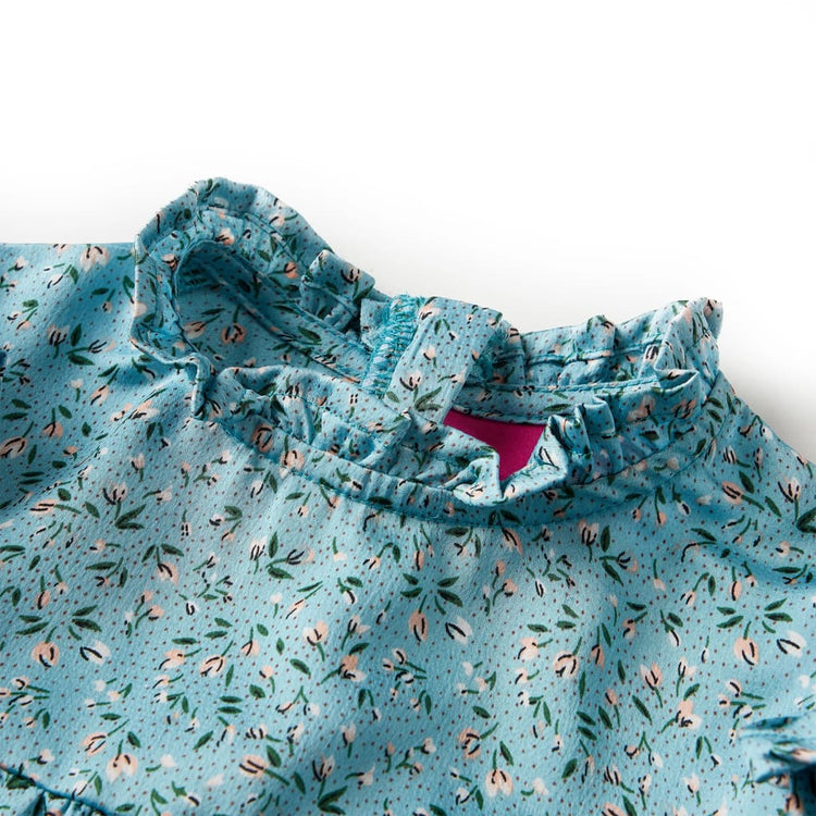 Vidaxl Robe pour enfants à manches longues 140 bleu