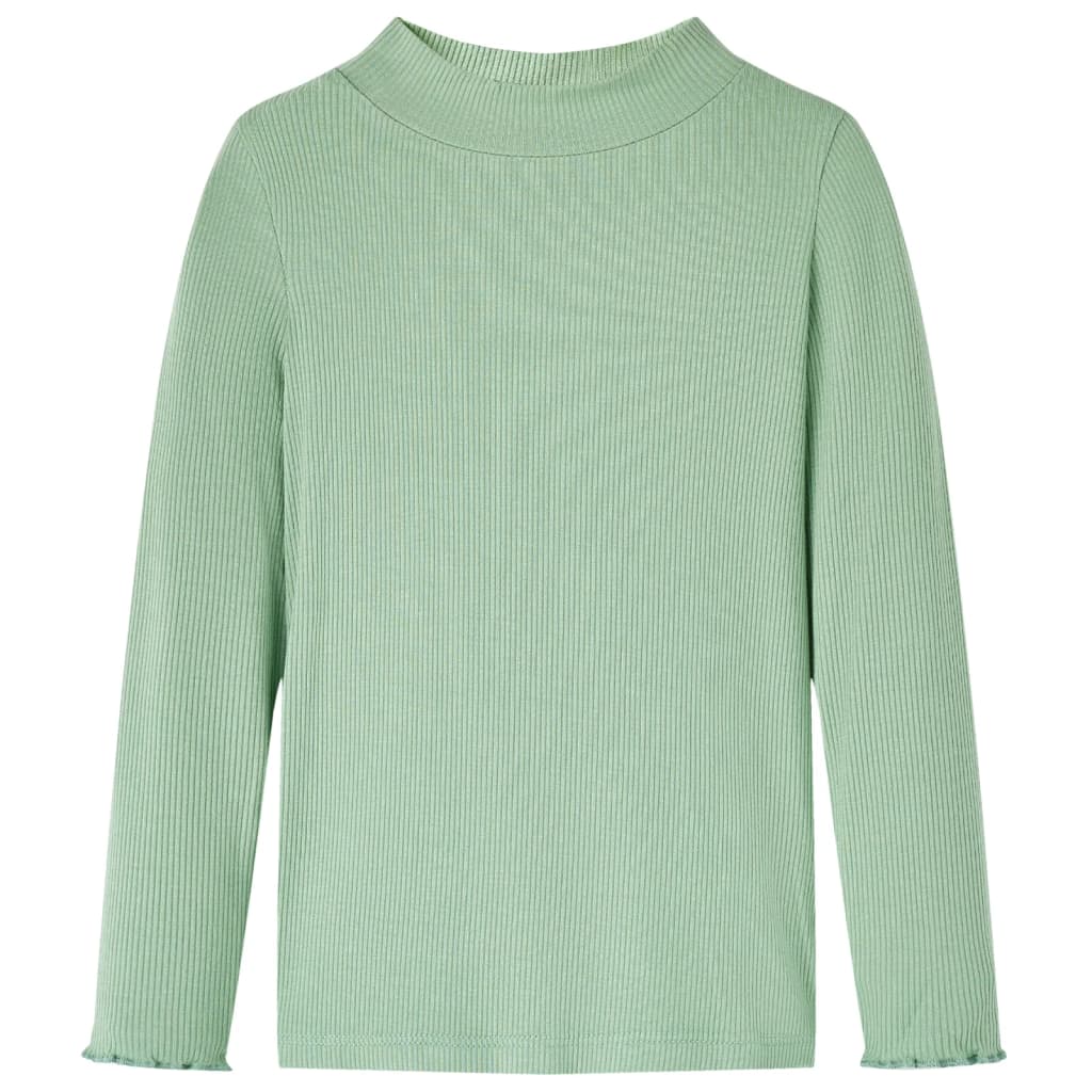Vidaxl Children's Shirt avec manches longues Col Col 92 Couleur de menthe foncée