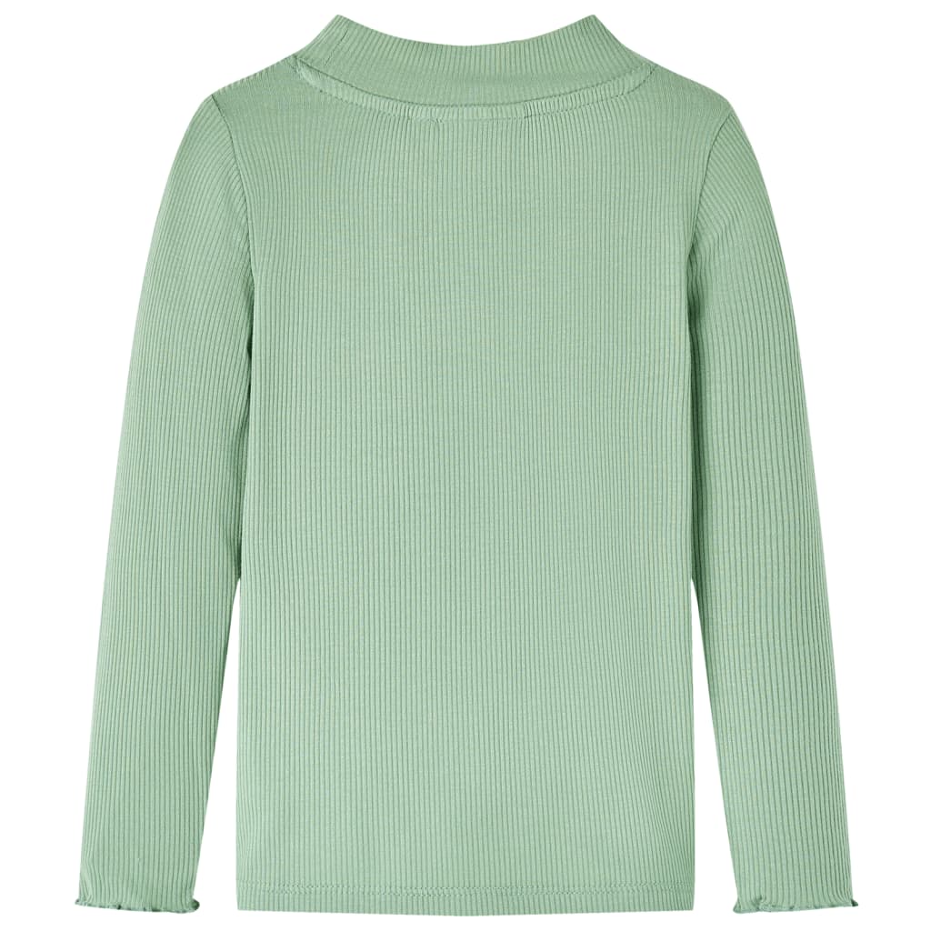 Vidaxl Children's Shirt avec manches longues Col Col 92 Couleur de menthe foncée