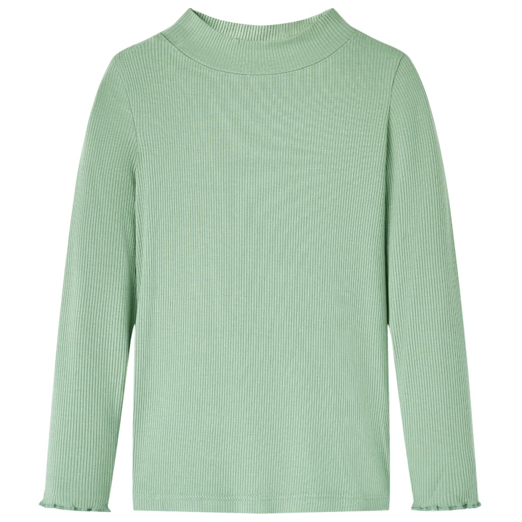 Vidaxl Child's Shirt avec manches longues Col 104 Couleur de menthe foncée