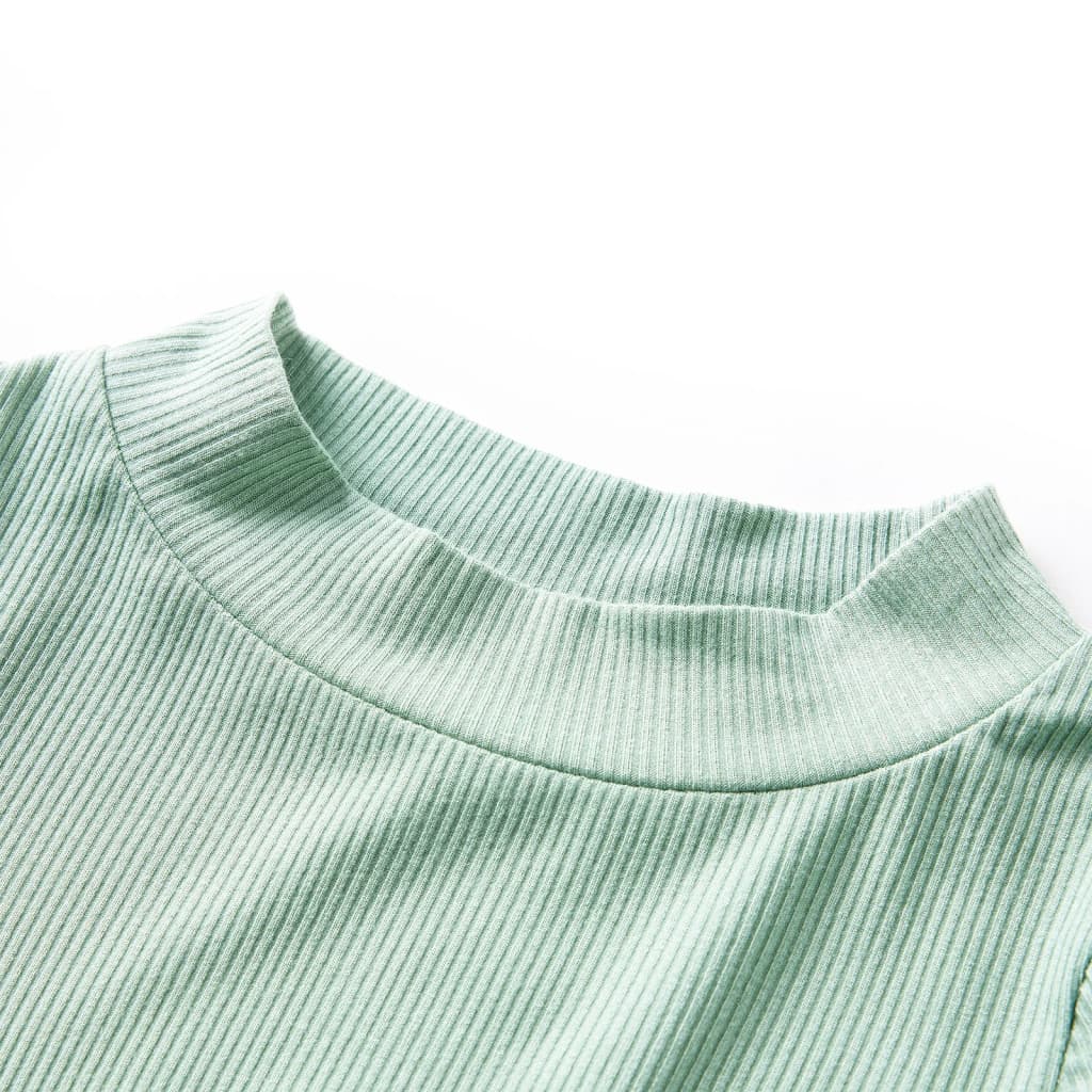 Vidaxl Child's Shirt avec manches longues Col 104 Couleur de menthe foncée
