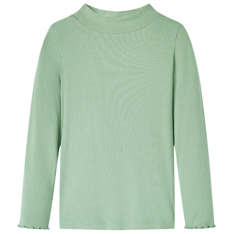 Vidaxl Children's Shirt avec à manches longues Low Col 116 DarkMint-Colored