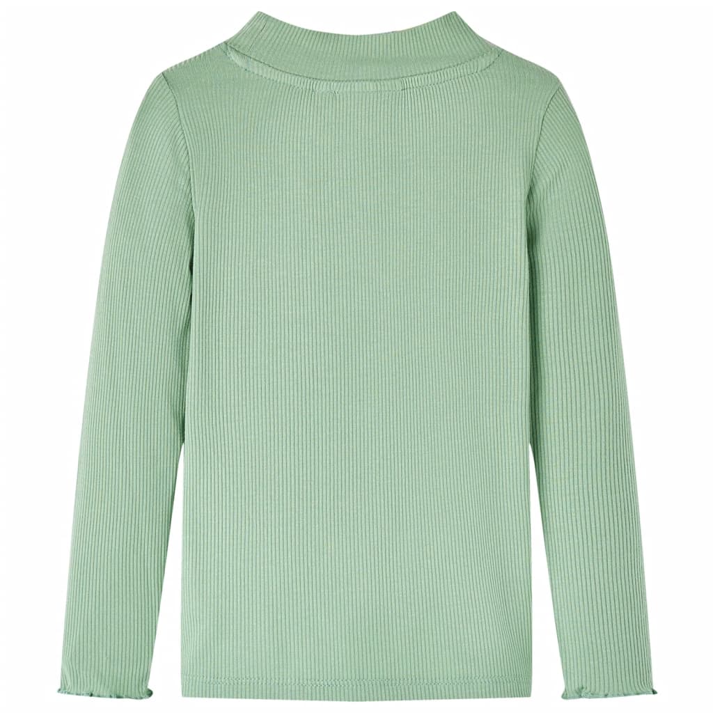 Vidaxl Children's Shirt avec à manches longues Low Col 116 DarkMint-Colored