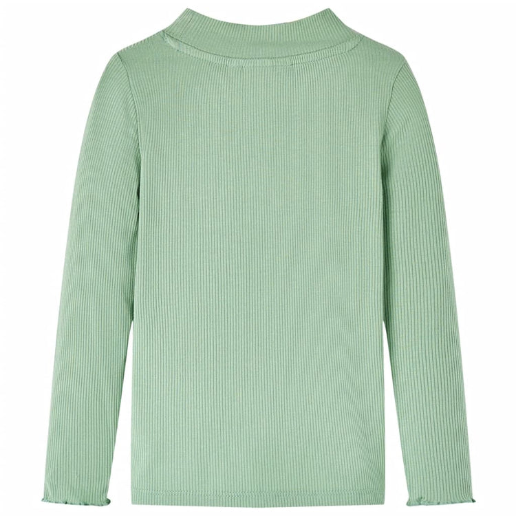Vidaxl Children's Shirt avec à manches longues Low Col 116 DarkMint-Colored