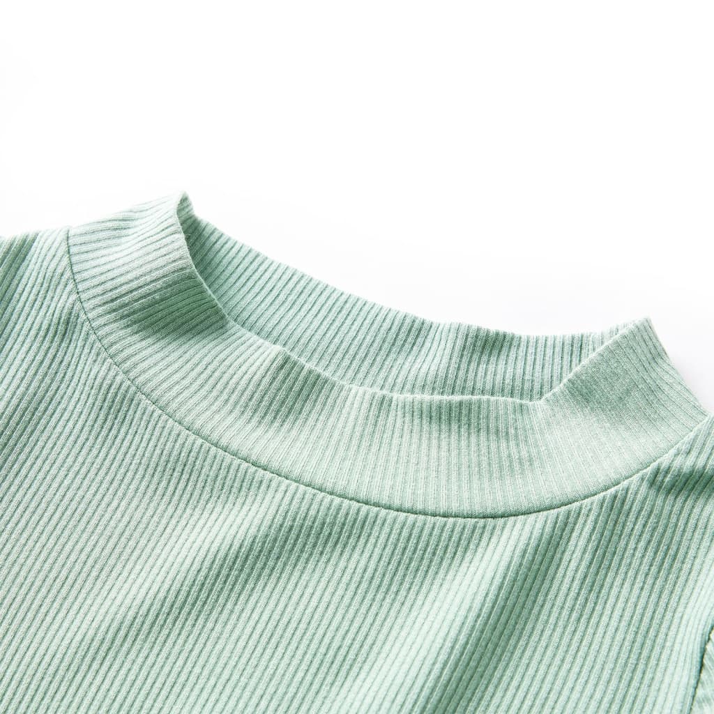 Vidaxl Child's Shirt avec manches longues Col 128 Couleur de menthe foncée