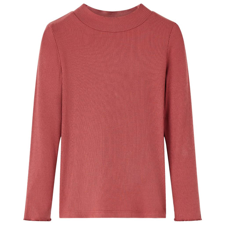 Vidaxl Child's Shirt avec manches longues Low Col 92 Red-Brown