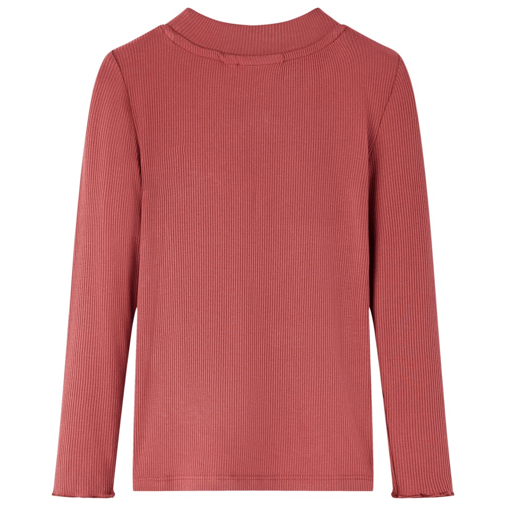 Vidaxl Child's Shirt avec manches longues Low Col 92 Red-Brown