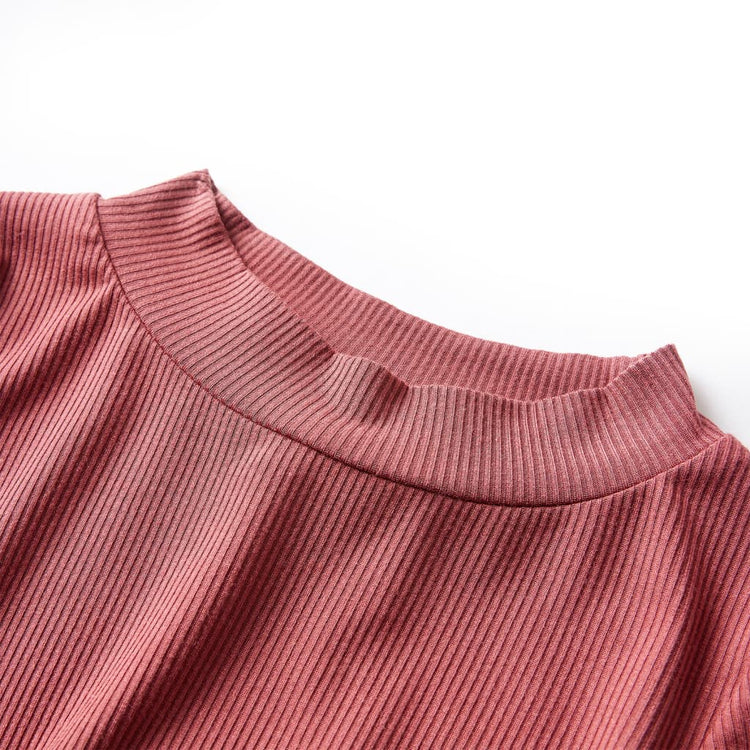 Vidaxl Child's Shirt avec manches longues Low Col 92 Red-Brown