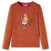 Vidaxl Child's Shirt avec manches longues 92 colored cognac