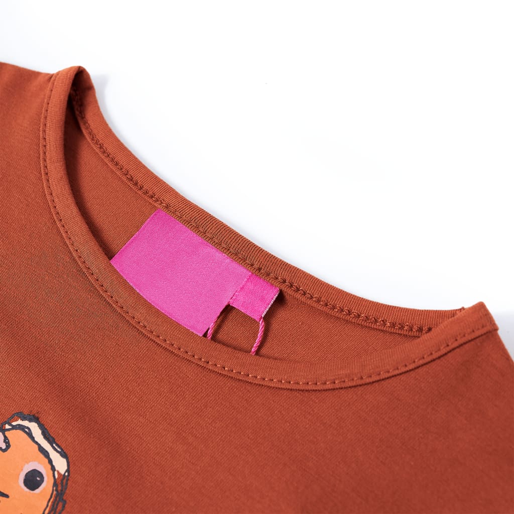 Vidaxl Child's Shirt avec manches longues 92 colored cognac
