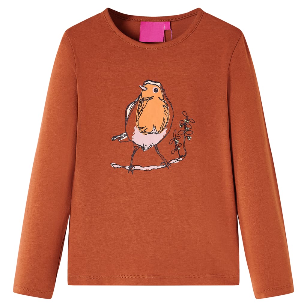 Vidaxl Children's Shirt à manches longues 104 colored cognac