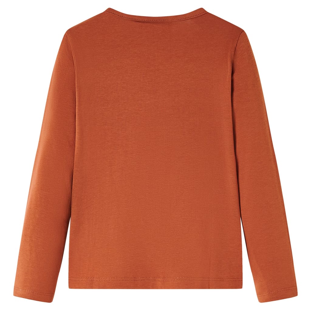 Vidaxl Child's Shirt à manches longues 128 colored cognac